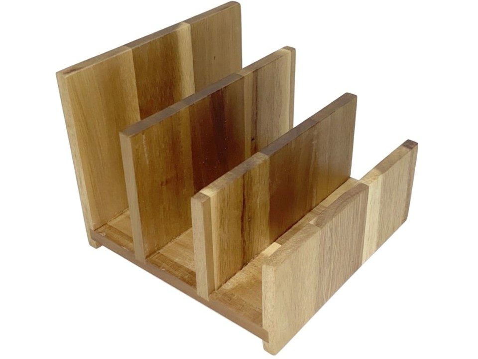 Premium Acacia Wood Vertical Archive Sorter - Durable Office & Home Organization